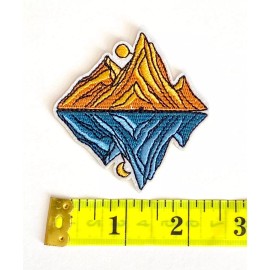 Embroidered Patch - Mountain Reflection - Travel - Hiking - Van Life - Camping