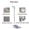 YONILL Dust Pans with Long Handle - Metal Upright Dustpan