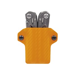 Clip & Carry Kydex Multitool Sheath for The Gerber Suspension - Made in USA - Multi Tool Sheath Holder Holster - Carbon Fiber Orange