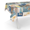 ANRO Oilcloth Tablecloth Wax Tablecloth Washable Garden Tablecloth Round Oval
