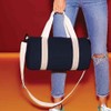 Bagbase Mini Barrel Bag (One Size) (French Navy/Off White)