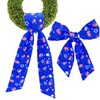 2Pcs Patriotic Wreath Sash for Front Door, Wreath Satin Sash