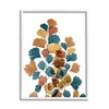 Stupell Industries Bold Ginkgo Leaf Arrangement Blue Orange Modern Botanicals