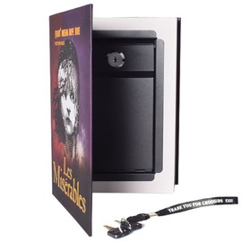 EIOUMAX Booksafe Diversion Secret Real Book Hidden Safe with Key Lock Real Paper Book Locking-Les Miserables