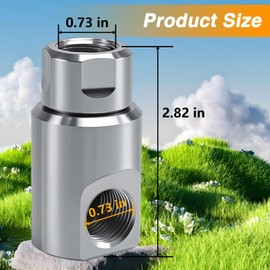RUHUALIFE Upgraded 1/2"NPT High-Pressure Stainless Steel Swivel Joint for Hose Reels – Heavy-Duty, Leak-Proof, with Grease Fitting & Smooth Ball Bearing Rotation