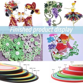 26 Colors 1040Pcs Colorful Quilling Paper Strips Kits DIY Craft Decoration 3/5/7/10mm Origami Paper Handcraft