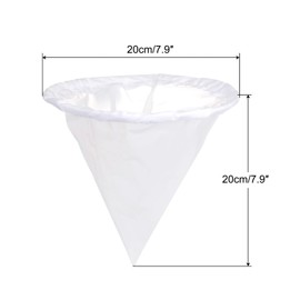 uxcell 500 Mesh Paint Filter Bag 7.9" Dia Cone Shape Nylon Strainer for Filtering Paint, Gasoline, Fuel, Home Brewing