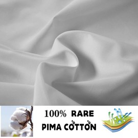 ELINEN 100% Supima Cotton 600 Thread Count King Pillowcase Set of 2, Luxury Hotel Pillow Cases,Soft & Silky Sateen Weave, Premium Quality Stardand Pillowcase 2 Pieces (Light Grey, King)