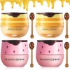 4 piezas de tarro de miel de labios de fresa
