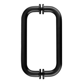 CRL 8" Oil Rubbed Bronze (BM Series) Tubular Back-to-Back Pull Handle with Metal Washers