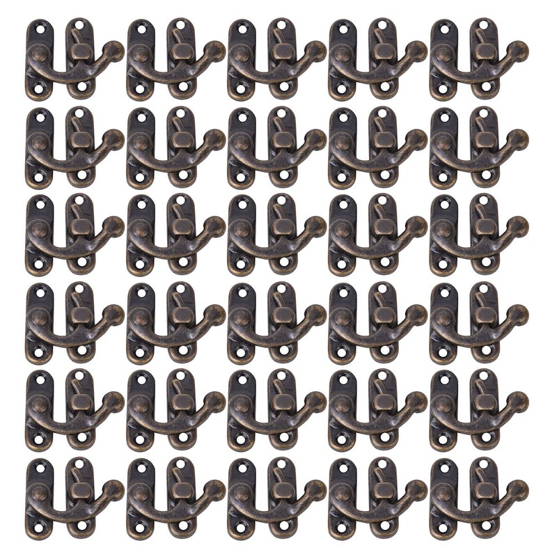 ANKROYU Horn Hook Hooks, 30 Pieces, Bronze Antique Wooden Jewelry