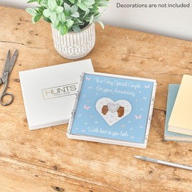 Hunts England - Boxed Special Couple Anniversary Card - Romantic Meadows - Anniversary Card For Couple - Cute Bears And Flowers - Card In Keepsake Box