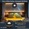 Taormey Motion Sensor Under Bed Lights, 9.8Ft Warm White LED
