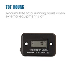 Runleader RL HM012 °C Inductive Hour Meter Tachometer for all petrol – Motor ATV UTV Dirtbike Motobike Motocycle Outboards Snowmobile Pitbike PWC Marine Waterproof – Ship