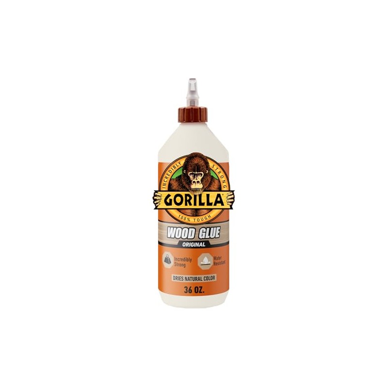 Gorilla Pegamento para madera, botella de 36 onzas, color de