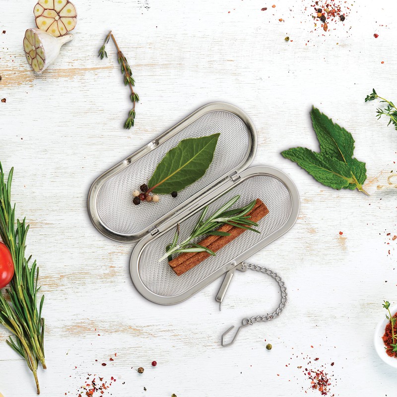 HIC Kitchen Herb Infuser Pod, 18/8 Stainless Steel Mesh, For