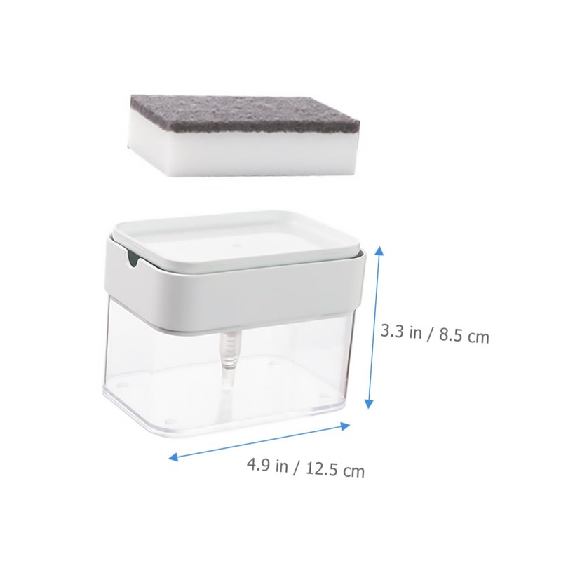 LABRIMP 1set Kitchen Sink Soap Dispenser Sponge Pump for Easy