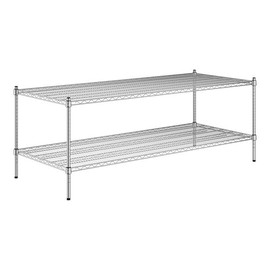 PRO&Family 30" x 72" NSF Chrome 2 Wire Shelf Kit 27" Posts.