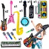 Vyndicca 12 Pcs Inflatable Instruments,Blow up Guitar,Inflatable Rock Star Toy