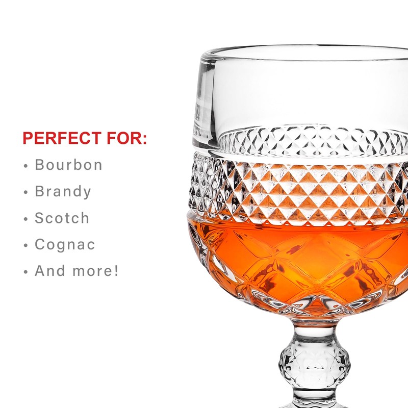 Paysky Cognac & Brandy Crystal Small Glasses Snifter, Set of