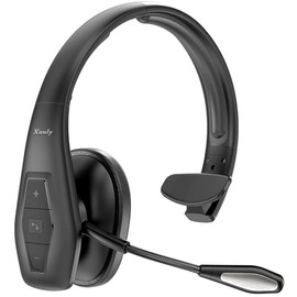 Auriculares Bluetooth Inalámbricos con Micrófono, Micrófono de Doble Cancelación de Ruido y Botón de Silencio, 60Horas,para Conduzca, Viaja, Reuniones o Trabajo
