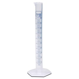 Karter Scientific 10ml Plastic Graduated Cylinder, Printed Graduations, Single Metric (Singular)
