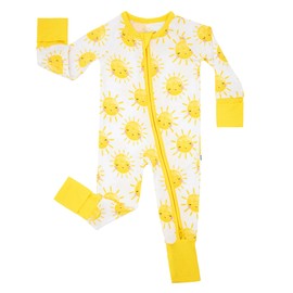 Little Sleepies Pajamas for Baby Boys & Girls, Viscose from Bamboo Baby Pajamas, Snug Sleeper, Toddler PJs, 2-Way Zipper, Sunshine, 3T