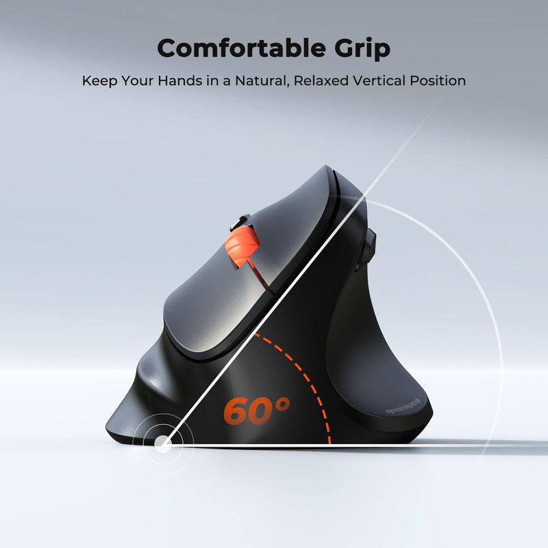 MEETION Ergonomic Mouse Wireless, Bluetooth Vertical Mouse with 3 Multi-Device