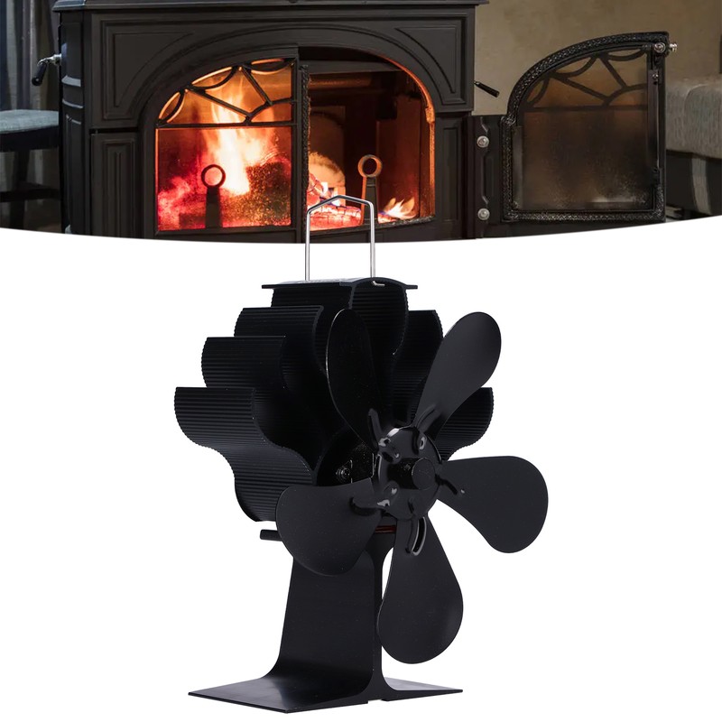 Stove Fan Single Head 5 Blade Wood Burning Fireplace Fan