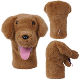Craftsman Golf Golden Retriever Dog Plush Soft Animal Driver Cover Headcover Travel Protector