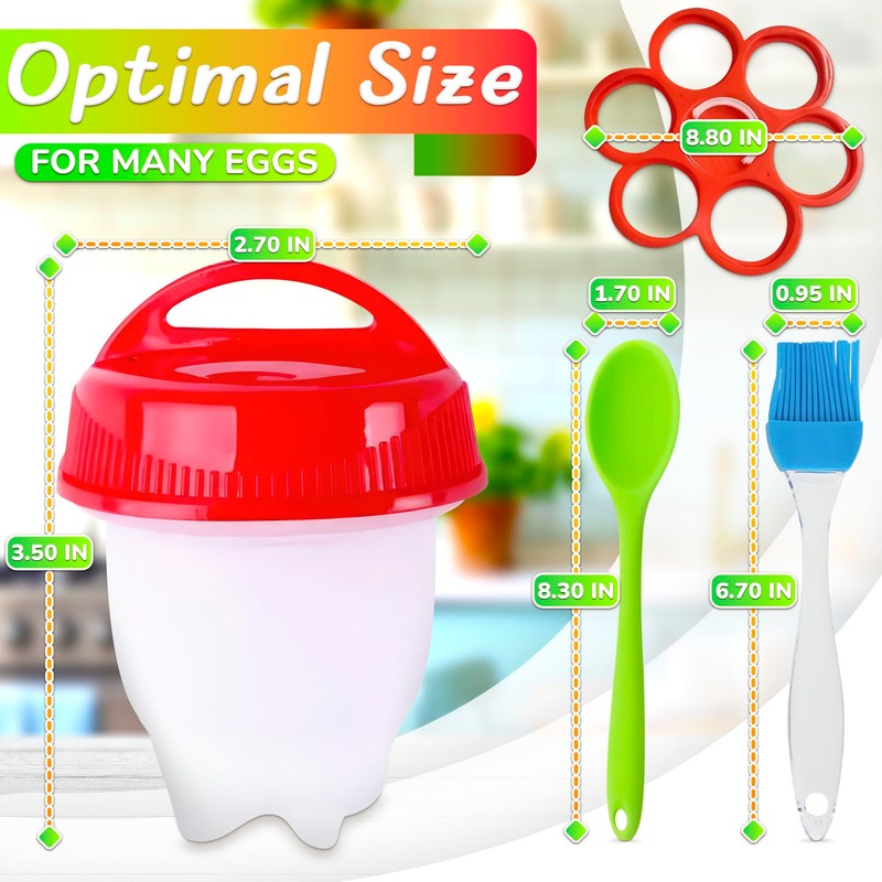 Egg Cooker for Hard Boiled Eggs (Set of 6) –