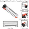 QIANRENON Locking 6.35mm Female to Female Stereo Adapter Extender Socket