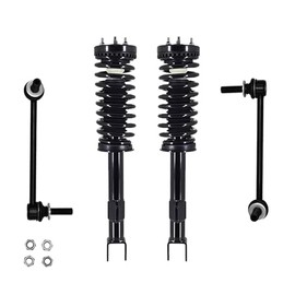 PM Auto Set of 4 Front Sway Bar Link-Quick Complete Strut-Coil Spring Assembly Replacement For 2005-2010 Chrysler 300 w/Performance Suspension