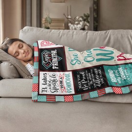 Gtouaz Principal Gifts for Women Throw Blanket 60" x 50", Principal Appreciation Gifts, Best Gifts for School Principal Women, Gifts for Principals Appreciation, Principal Day Gift for Principal