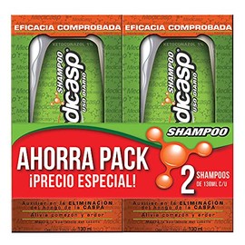 Medicasp Shampoo Anticaspa- 2 PACK- Auxiliar en la eliminación del hongo de la caspa, alivia comezón y ardor, deja el cabello con brillo y suavidad, ideal para uso diario, 2 botellas de 130 ml