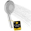 Bürstenking Shower Head Hand Shower with 5 Jet Types, Round
