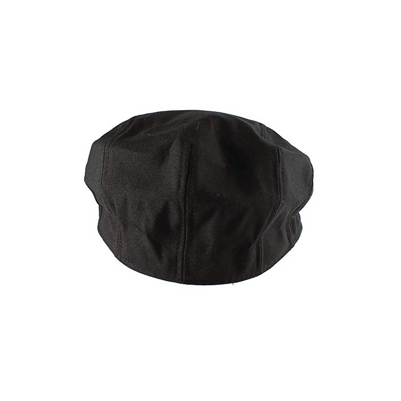 Morehats Plain Newsboy Cap Gatsby Golf Hat - Black (Large)