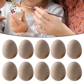 Perfeclan 10 Stück Ostereier aus Pappmaché, Leere Ostereier, kreative Osterkörbchen zum Dekorieren, DIY-Bastelbedarf für die Ostereiersuche