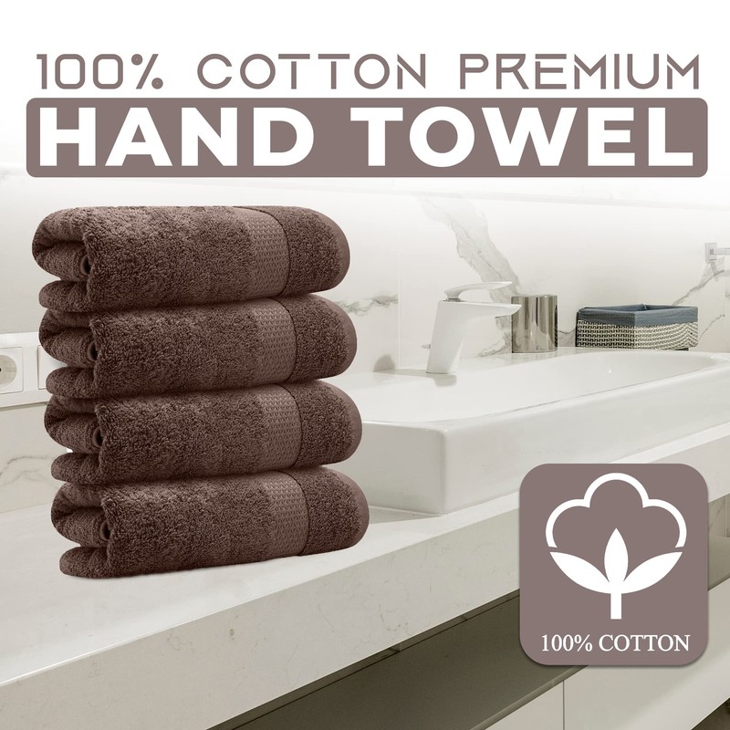Towelogy® 2 Piece Set - Hand Towels for Bathroom 100%