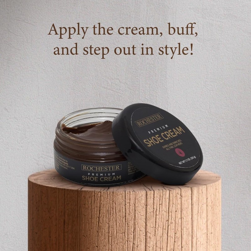 Rochester Premium Shoe Cream, Shoe Polish for Leather Shoes, Leather