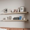 ONOTETUT Long Floating Shelves for Wall,Solid Wood Long Shelves Set