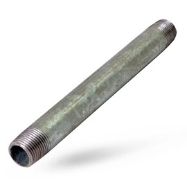 PlumberStop - 1-1/2 X 48 Galvanized Ready Cut Pipe Galvanized Nipple Steel Pipe Pre-Cuts, Iron, Plumbing, NPT Threaded, Industrial
