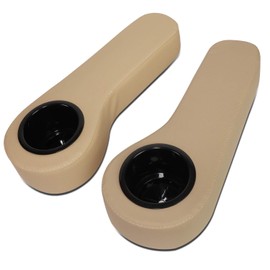 Auto Dynasty Rear Seat Armrest Cushion with Cup Holder Universal Compatible with EZGO Club Car Yamaha Golf Carts, Brown