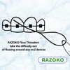 RAZOKO Floss Threaders | Dental Floss Threaders for Braces, Bridges,