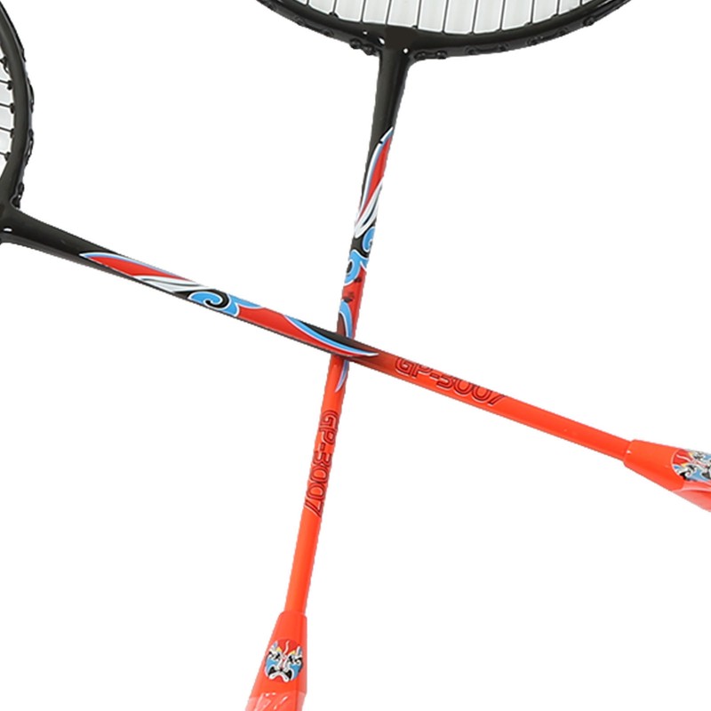2 Player Badminton Racket Set Ferroalloy Integrated for Beginner Amateur