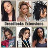 QIDESHENG 12 Inch Dreadlock Extensions Synthetic Hair 30Strands 0.8 Width