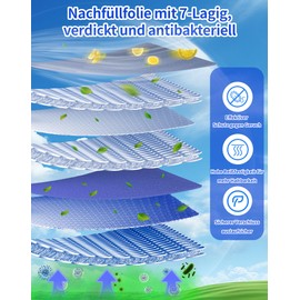 Refill Bags for Cat Litter, Pack of 12 Refill Film, Cat Bucket for Litter Locker Refill Cassettes, Nappy Bin Refill Container for Litter Locker LittyCat Litter Genie