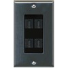 RiteAV - 4 Port HDMI 2.0 Decorative Wall Plate (Stainless