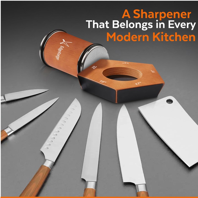 EdgeForge™ Rolling Knife Sharpener Kit - Dual-Grit Diamond & Ceramic