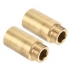 PATIKIL Shower Head Extension Arm, 2 Pack Brass G1/2 Male